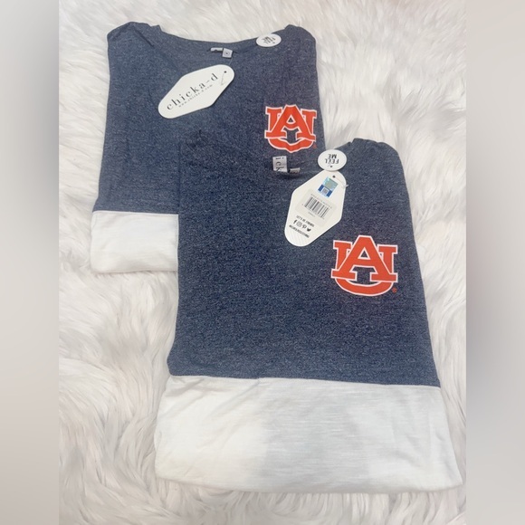 Chicka-D Tops - TWO PACK Chicka-d Women's Long Sleeve Tees Auburn University small/medium
